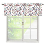 Lacrosse Sport Pattern Print Window Valance