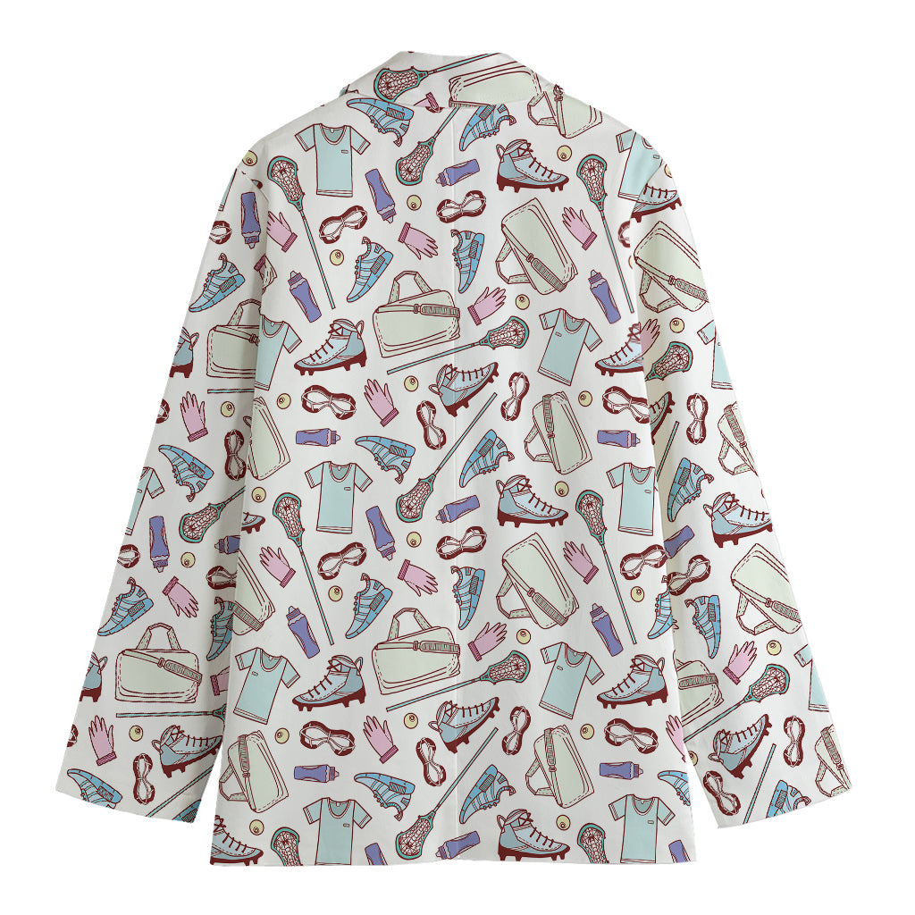 Lacrosse Sport Pattern Print Women's Blazer