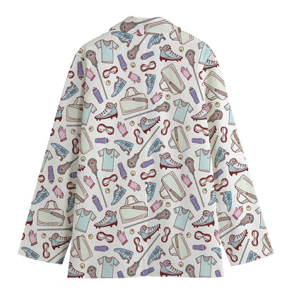 Lacrosse Sport Pattern Print Women's Blazer
