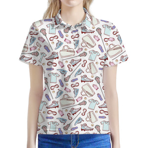 Lacrosse Sport Pattern Print Women's Polo Shirt