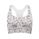 Lacrosse Sport Pattern Print Women's Sports Bra