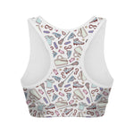 Lacrosse Sport Pattern Print Women's Sports Bra