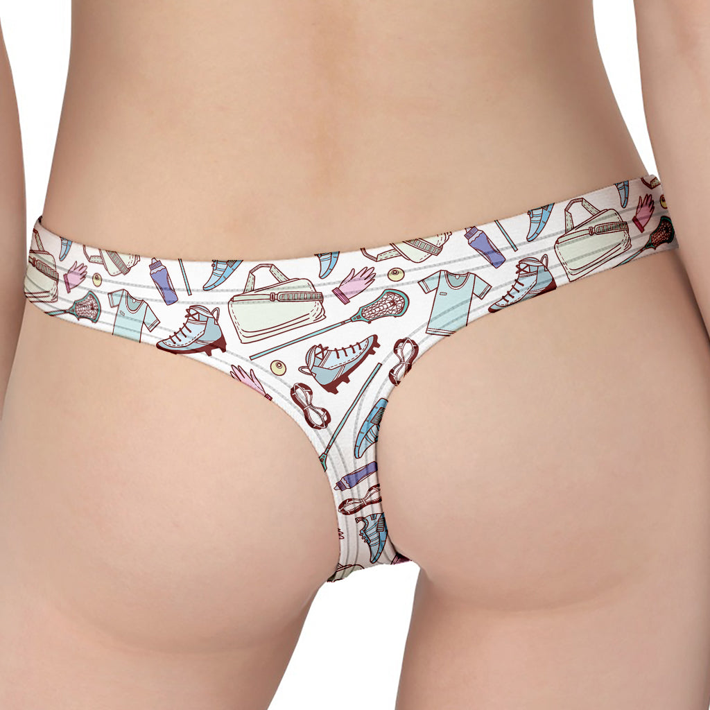 Lacrosse Sport Pattern Print Women's Thong