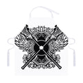 Lacrosse Sticks And Ornate Wing Print Adjustable Apron