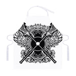 Lacrosse Sticks And Ornate Wing Print Adjustable Apron