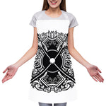 Lacrosse Sticks And Ornate Wing Print Adjustable Apron