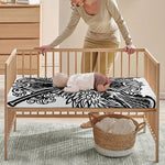 Lacrosse Sticks And Ornate Wing Print Baby Crib Sheet