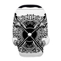 Lacrosse Sticks And Ornate Wing Print Baby Seat Cover