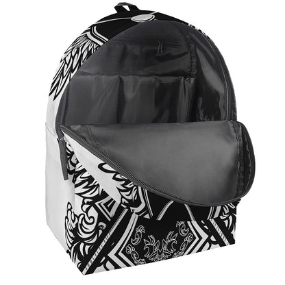 Lacrosse Sticks And Ornate Wing Print Backpack