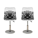 Lacrosse Sticks And Ornate Wing Print Bar Stool Covers