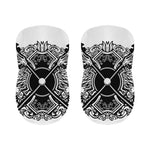 Lacrosse Sticks And Ornate Wing Print Bar Stool Covers