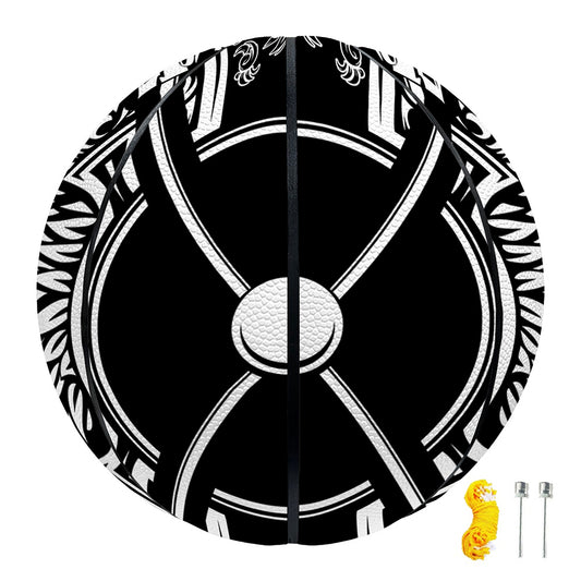Lacrosse Sticks And Ornate Wing Print Basketball