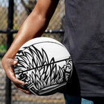Lacrosse Sticks And Ornate Wing Print Basketball