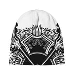 Lacrosse Sticks And Ornate Wing Print Beanie
