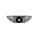 Lacrosse Sticks And Ornate Wing Print Bed Runner