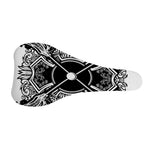 Lacrosse Sticks And Ornate Wing Print Bicycle Seat Cover