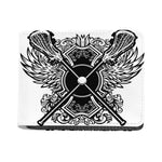 Lacrosse Sticks And Ornate Wing Print Bifold Wallet