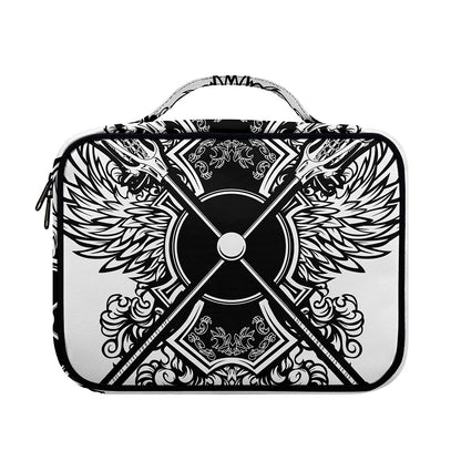 Lacrosse Sticks And Ornate Wing Print Briefcase Bible Bag