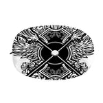 Lacrosse Sticks And Ornate Wing Print Car Side Mirror Covers