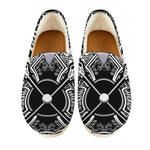 Lacrosse Sticks And Ornate Wing Print Casual Shoes