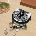 Lacrosse Sticks And Ornate Wing Print Coin Purse