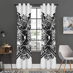 Lacrosse Sticks And Ornate Wing Print Curtain