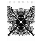 Lacrosse Sticks And Ornate Wing Print Curtain