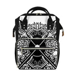 Lacrosse Sticks And Ornate Wing Print Diaper Bag