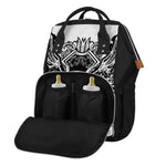 Lacrosse Sticks And Ornate Wing Print Diaper Bag