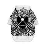 Lacrosse Sticks And Ornate Wing Print Dog Zip Up Hoodie