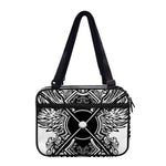 Lacrosse Sticks And Ornate Wing Print Double Strap Bible Bag