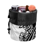 Lacrosse Sticks And Ornate Wing Print Drawstring Makeup Bag