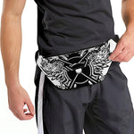 Lacrosse Sticks And Ornate Wing Print Fanny Pack