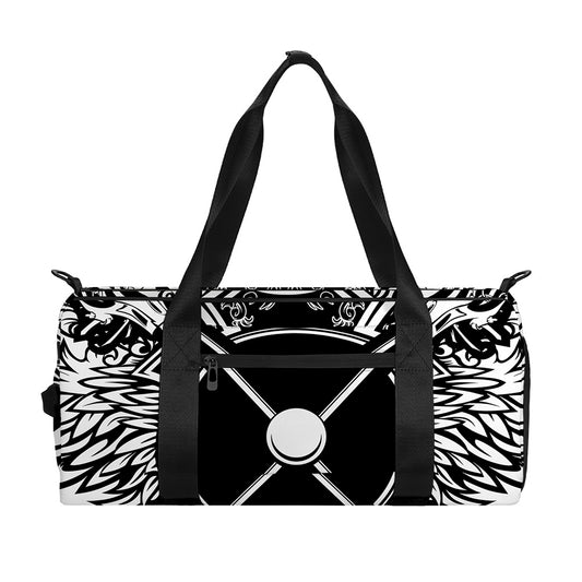 Lacrosse Sticks And Ornate Wing Print Gym Bag