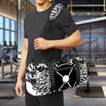 Lacrosse Sticks And Ornate Wing Print Gym Bag