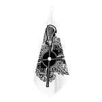 Lacrosse Sticks And Ornate Wing Print Hand Towel