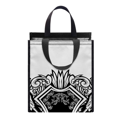 Lacrosse Sticks And Ornate Wing Print Insulated Lunch Tote