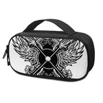 Lacrosse Sticks And Ornate Wing Print Insulin Cooler Travel Case