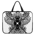 Lacrosse Sticks And Ornate Wing Print Laptop Sleeve With Handle