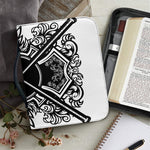 Lacrosse Sticks And Ornate Wing Print Leather Bible Cover