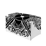 Lacrosse Sticks And Ornate Wing Print Leather Tissue Box Cover