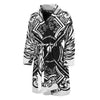 Lacrosse Sticks And Ornate Wing Print Men's Bathrobe