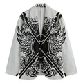 Lacrosse Sticks And Ornate Wing Print Men's Blazer