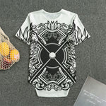 Lacrosse Sticks And Ornate Wing Print Men's Bodysuit