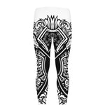 Lacrosse Sticks And Ornate Wing Print Men's leggings