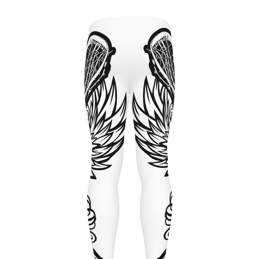 Lacrosse Sticks And Ornate Wing Print Men's leggings