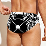 Lacrosse Sticks And Ornate Wing Print Men's Swim Briefs