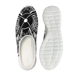Lacrosse Sticks And Ornate Wing Print Mesh Casual Shoes