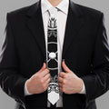 Lacrosse Sticks And Ornate Wing Print Necktie