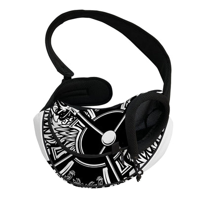 Lacrosse Sticks And Ornate Wing Print Pet Sling Carrier